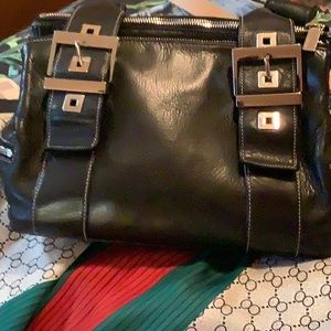 UNIQUE PERLINA Italian Leather Satchel Purse